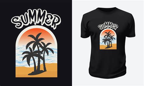 Summer And Beach T Shirt Design 11346839 Vector Art At Vecteezy