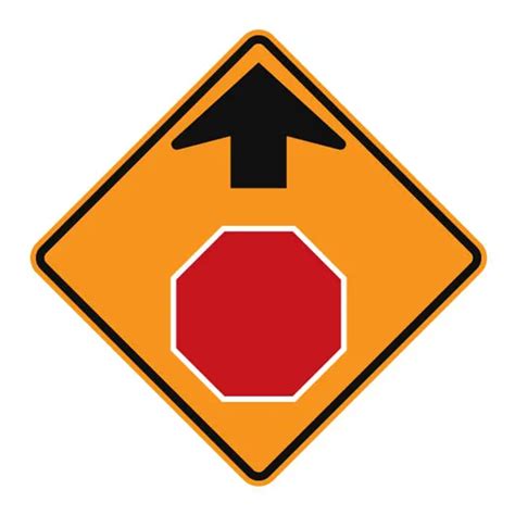 Aluminum Stop Ahead Symbol Sign W3 1