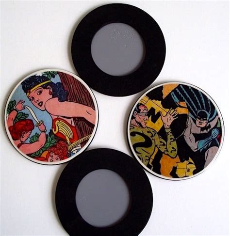 Crafts For Men Comic Book Coasters Mod Podge Rocks