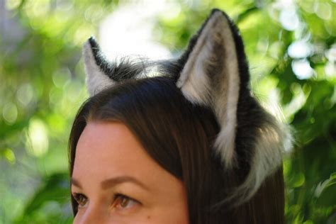 Wolf Ears Fox Ears Realistic Wolf Ears Faux Fur Wolf Etsy