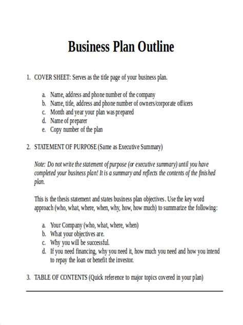 So, with that in mind, here are four sample business plans from the startups community that we think really stand out from the crowd. FREE 37+ Outline Examples & Samples in DOC | Pages | Examples