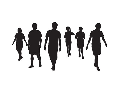 People Walking Vector Art Icons And Graphics For Free Download
