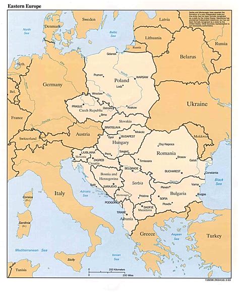 General Map Of Eastern Europe