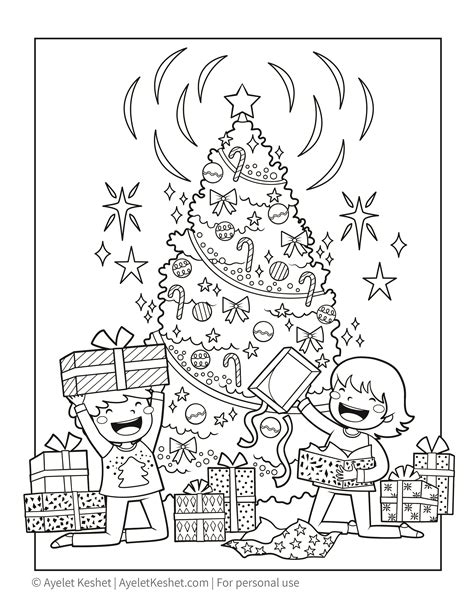On this page with free christmas coloring pages you will find free christmas coloring sheets with christmas wreath with bows and gifts, christmas soon there will be many more printable coloring sheets with motives from christmas, like santa coloring pages, christmas printables with dot to. Free Printable Christmas Coloring Pages for kids - Ayelet ...