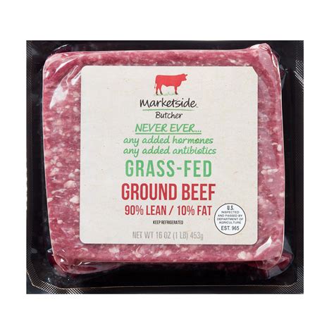 Buy Marketside Butcher Grass Fed 90 Lean10 Fat Ground Beef 1 Lb