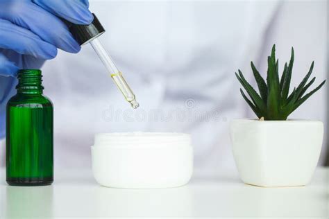 Skin Care Cosmetic Science Holistic Plant Lab Organic Skin Stock Image