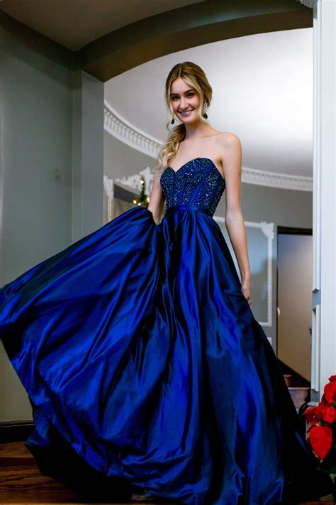 Sherri Hill Royal Blue Ballgown Strapless Sweetheart Neckline Ypsilon Dresses Prom Pageant