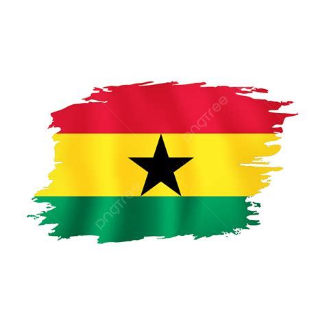 Ghana Flagge Ghana Zerrissene Flagge Ghana Aquarellflagge Ghana