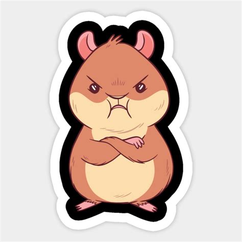 Angry Hamster Hamsbter Sticker Teepublic