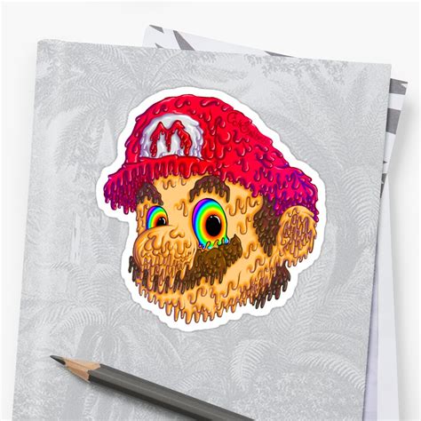 Trippy Mario Stickers By Drew Smith Redbubble