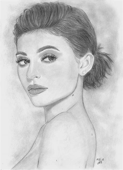 Kyliejennerbyaes25 Celebrity Drawings Kylie Jenner Drawing