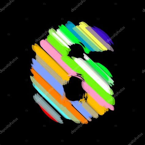 Abstract Colorful Number 6 — Stock Vector © Antonshpak 8855656