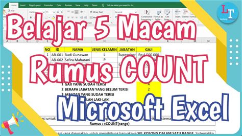 Belajar Rumus COUNT COUNTA COUNTBLANK COUNTIF Dan COUNTIFS Pada Excel YouTube