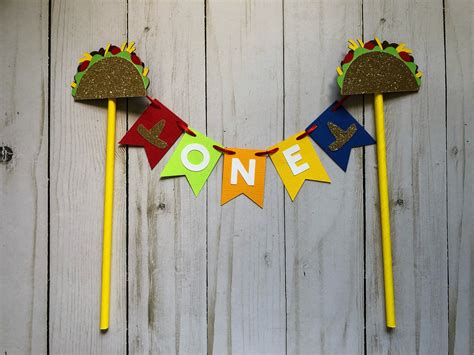 Taco Twosday Cake Topper Taco Twosday Theme Party Etsy