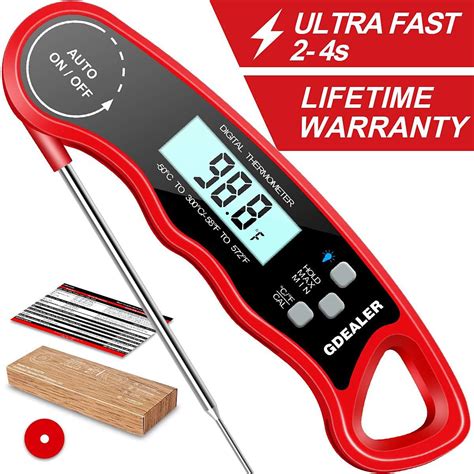 Amazon Gdealer Waterproof Digital Meat Thermometer Super Fast Instant