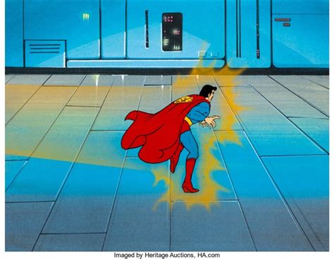 Super Friends Superman Production Cel Hanna Barbera C 1970s 1980s By