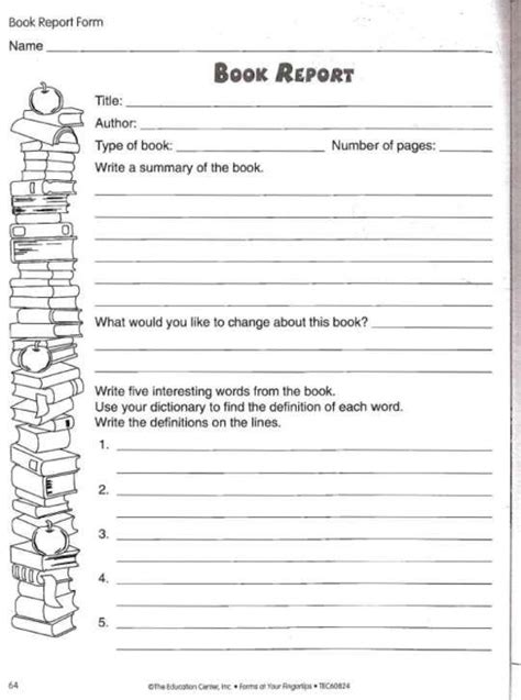 12 Reading Book Report Worksheet Book Report Templates Book Report
