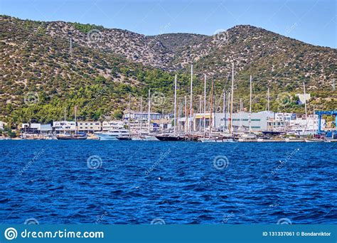 14 Of September 2017 Turkey Bodrum Yacht On The Sea Beautiful Bay