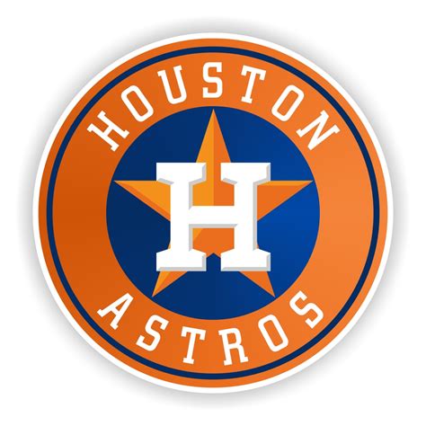 Houston Astros Round Precision Cut Decal Sticker