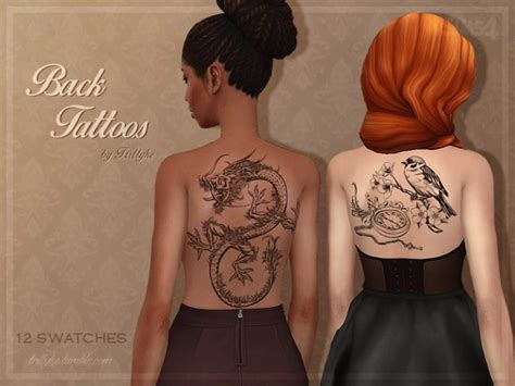 Trillyke Back Tattoos The Sims 4 Catalog