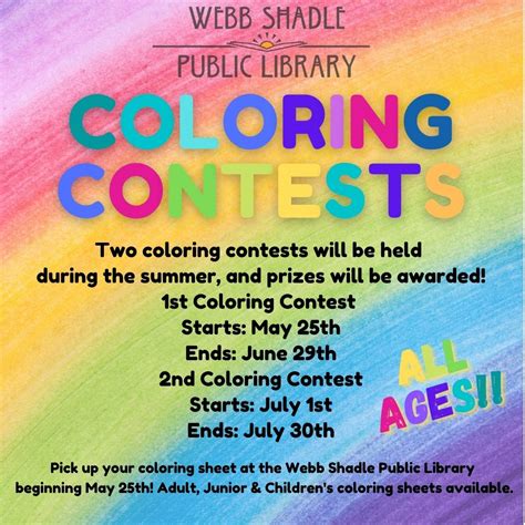 Coloring Contest Webb Shadle Public Library