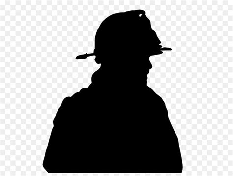 Firefighter Text Sticker Line Art Silhouette Fireman Png Download