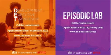 Realness Institute Opens Submissions For Episodic Lab And Development Executive Traineeship