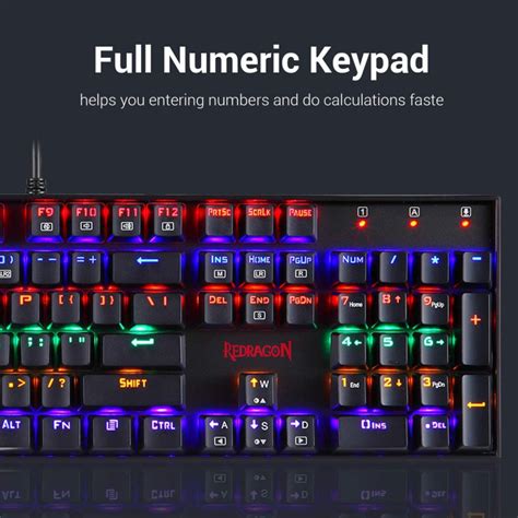 Redragon K551 Mechanical Gaming Keyboard Rgb Led Rainbow Backlit Wired