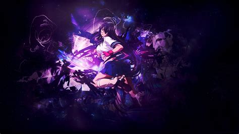 1080p Anime Girls Purple Wallpapers Wallpaper Cave