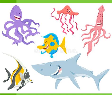 Jellyfish Clip Art Cartoon Illustration Stock Vector