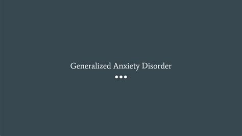 Solution Generalized Anxiety Disorder Presentation Studypool