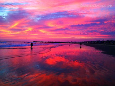 Pink Beach Sunset For Desktop Background 13 High