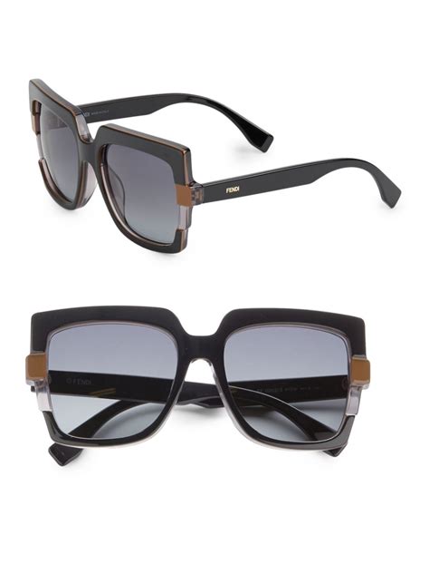 Fendi 54mm Oversized Square Sunglasses In Black Lyst