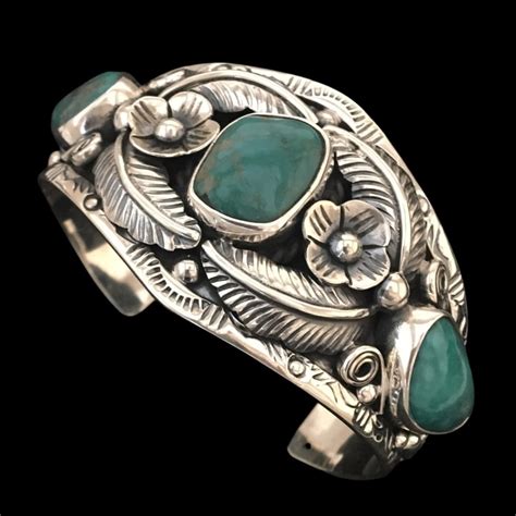 Turquoise Bracelet With Spirals Elysium Inc