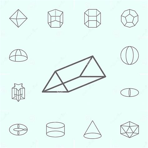 Geometric Figures Triangular Prism Outline Icon Elements Of Geometric