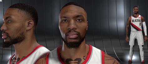 NBA 2K22 Damian Lillard Cyberface Update And Body Model By PPP