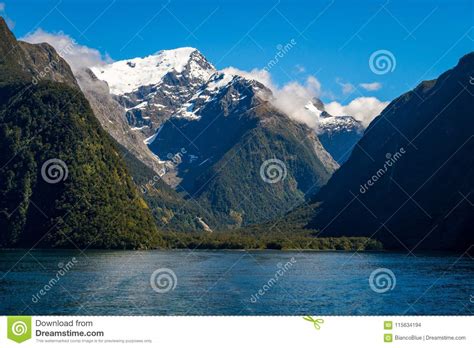 Lake And Mountain Landscape In New Zealand Stock Photo Image Of