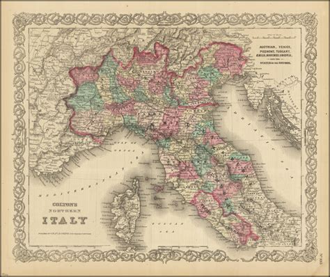 Coltons Northern Italy Barry Lawrence Ruderman Antique Maps Inc
