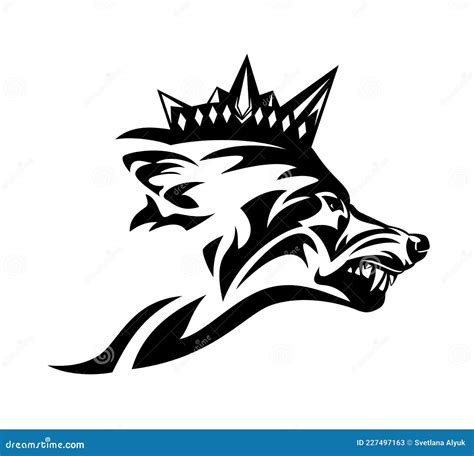 Snarling Wolf Fire Flame Burning Logo Esports Sports Mascot Design