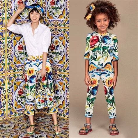 Dolce And Gabbana Girls Colorful Silk Majolica Blouse Pants