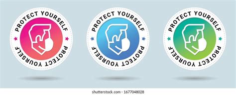 Protect Yourself Stamp Vector Illustration Immune Stock Vector Royalty