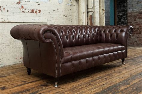 Shop with afterpay on eligible items. Montana Chesterfield Sofa - Dark Brown Leather | Oswald ...