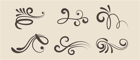 Calligraphic Swirl Flourish Modern Swirling Flourishes Romantic Card