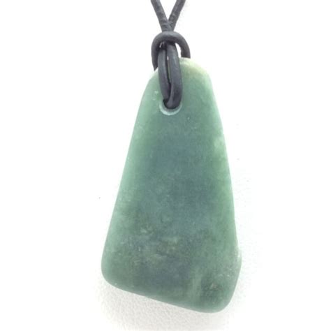 Guatemala Jadeite Jade Pebble Pendant Motagua Polish Gem Stone Necklace