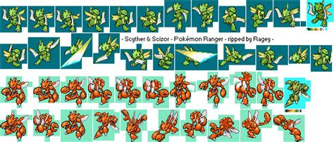 Ds Dsi Pokémon Ranger Scyther And Scizor The Spriters Resource