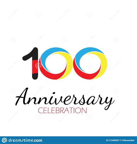 100 Year Anniversary Celebration Vector Design Template Illistration