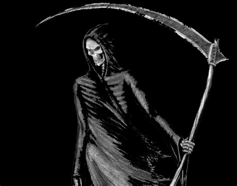 Dark Grim Reaper Horror Skeletons Skull Creepy Wallpaper