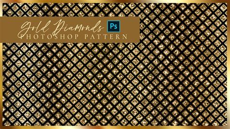 Gold Background Diamond Pattern Photoshop Tutorial Youtube
