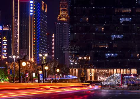 A Prosperous Night View Of Xian Yongning Door Business Circle Picture