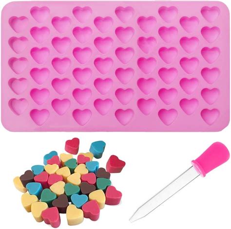 Silicone Moulds For Wax Melts With Dropper Heart Mould Sweet Moulds Mini Candy Molds Silicone